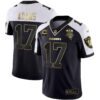 Men’s Raiders Alternate Vapor Black Gold & Black Inverted Limited Inaugural Season Patch – All Stitched – Black Gold – Davante Adams