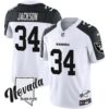 Men’s Raiders Nevada Silver State Patch Vapor Jersey V2 – All Stitched – Inverted – Bo Jackson