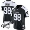 Men’s Raiders Nevada Silver State Patch Vapor Jersey V2 – All Stitched – Black Alternate – Maxx Crosby