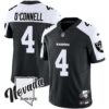 Men’s Raiders Nevada Silver State Patch Vapor Jersey V2 – All Stitched – Black Alternate – Aidan O’Connell