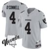 Men’s Raiders Nevada Silver State Patch Vapor Jersey V2 – All Stitched – Gray – Aidan O’Connell