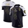 Men’s Raiders Alternate Vapor Black Gold & Black Inverted Limited Inaugural Season Patch – All Stitched – Black Gold – Derek Carr