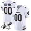 Raiders Nevada Silver State Patch Vapor Custom Jersey V2 – All Stitched – Men – White