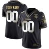 Raiders Vapor Gold Custom Name and Number – All Stitched – Men – Black Limited