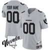 Raiders Nevada Silver State Patch Vapor Custom Jersey V2 – All Stitched – Men – Gray