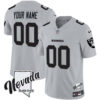 Raiders Nevada Silver State Patch Vapor Custom Jersey V2 – All Stitched – Youth – Gray