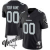 Raiders Nevada Silver State Patch Vapor Custom Jersey V2 – All Stitched – Youth – Black