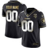 Raiders Vapor Gold Custom Name and Number – All Stitched – Youth – Black Limited