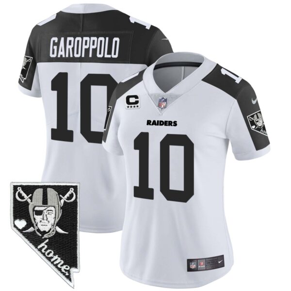 Women’s Raiders Nevada Home Patch Vapor Jersey – All Stitched – Inverted – Jimmy Garoppolo