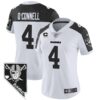 Women’s Raiders Nevada Home Patch Vapor Jersey – All Stitched – Inverted – Aidan O’Connell