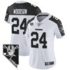 Women’s Raiders Nevada Home Patch Vapor Jersey – All Stitched – Inverted – Charles Woodson