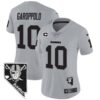 Women’s Raiders Nevada Home Patch Vapor Jersey – All Stitched – Gray – Jimmy Garoppolo