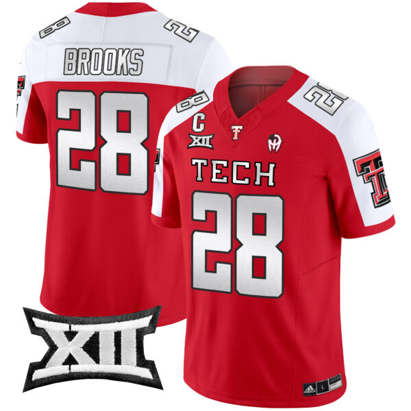 Men’s Texas Tech Red Raiders 2024 Patrick Mahomes Symbol Vapor Limited Jersey – All Stitched – Red Alternate – Tahj Brooks
