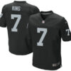 Men’s Oakland Raiders #7 Marquette King Black Team Color NFL Nike Elite Jersey