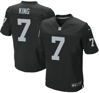 Men’s Oakland Raiders #7 Marquette King Black Team Color NFL Nike Elite Jersey