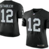 Men’s Oakland Raiders #12 Kenny Stabler Black Team Color NFL Nike Elite Jersey