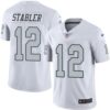 Nike Raiders #12 Kenny Stabler White Men’s Stitched NFL Limited Rush Jersey