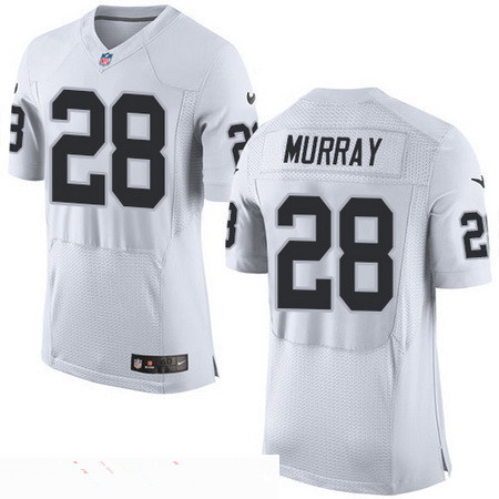 Men’s Oakland Raiders #28 Latavius Murray NEW White Road Stitched NFL Nike Elite Jersey