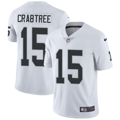 Nike Oakland Raiders #15 Michael Crabtree White Men’s Stitched NFL Vapor Untouchable Limited Jersey