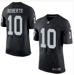 Men’s Oakland Raiders #10 Seth Roberts Black Team Color 2015 NFL Nike Elite Jersey