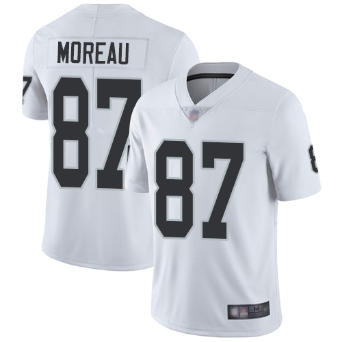Raiders #87 Foster Moreau White Men’s Stitched Football Vapor Untouchable Limited Jersey