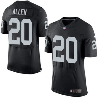 Men’s Oakland Raiders #20 Nate Allen Black Team Color 2015 NFL Nike Elite Jersey