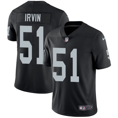Nike Oakland Raiders #51 Bruce Irvin Black Team Color Men’s Stitched NFL Vapor Untouchable Limited Jersey