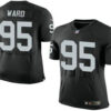 Men’s Oakland Raiders #95 Jihad Ward Black Team Color NFL Nike Elite Jersey