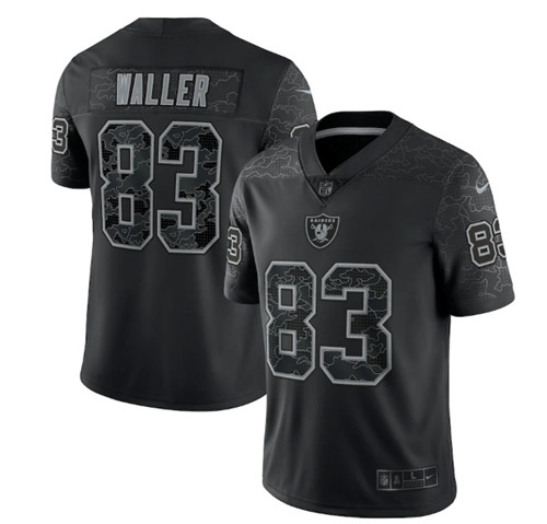 Men’s Las Vegas Raiders #83 Darren Waller Black Reflective Limited Stitched Football Jersey