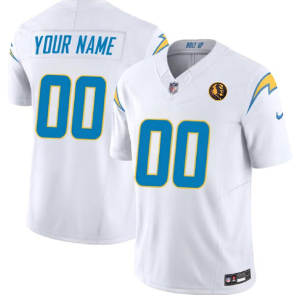 Los Angeles Chargers Active Player Custom White 2023 FUSE With John Madden Jersey