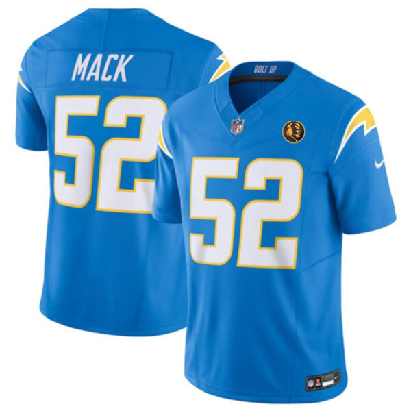 Los Angeles Chargers #52 Khalil Mack Light Blue 2023 FUSE With John Madden Jersey