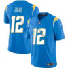 Los Angeles Chargers #12 Derius Davis Blue 2024 Vapor Limited Football Jersey