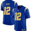Los Angeles Chargers #12 Derius Davis Royal 2024 Vapor Limited Football Jersey