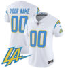Jersey Los Angeles Chargers Customized White 2024 FUSE V2 Limited Stitched Football