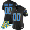 Jersey Los Angeles Chargers Customized Black 2024 FUSE V2 Limited Stitched Football