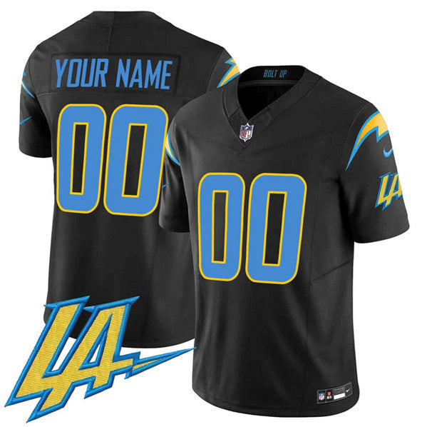 Jersey Los Angeles Chargers ACTIVE PLAYER Custom Black 2024 FUSE V2 Limited 1