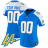 Jersey Los Angeles Chargers Customized Blue White 2024 FUSE V2 Limited Alternate
