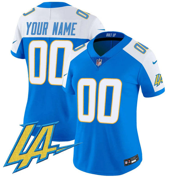 Jersey Los Angeles Chargers Customized Blue White 2024 FUSE V2 Limited Alternate
