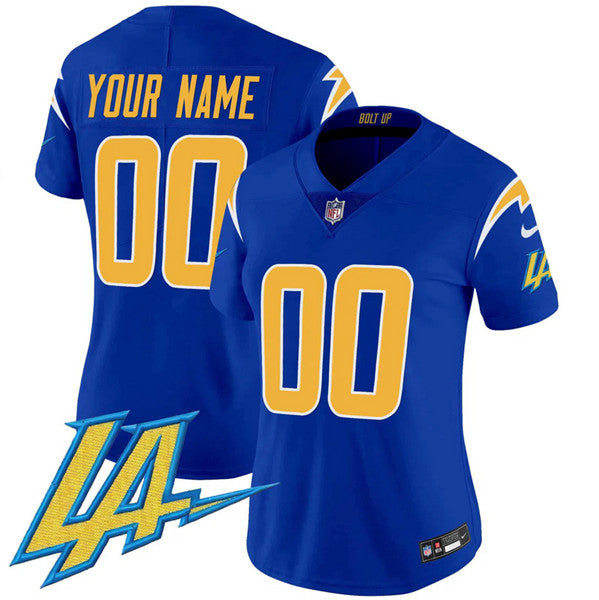 Jersey Los Angeles Chargers ACTIVE PLAYER Custom Royal 2024 FUSE V2 Limited