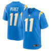 Los Angeles Chargers #11 Luis Perez Team Game Jersey Powder Blue