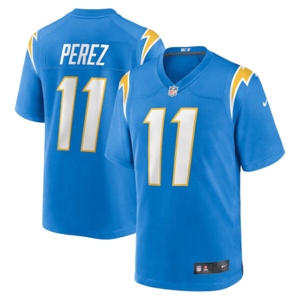 Los Angeles Chargers #11 Luis Perez Team Game Jersey Powder Blue