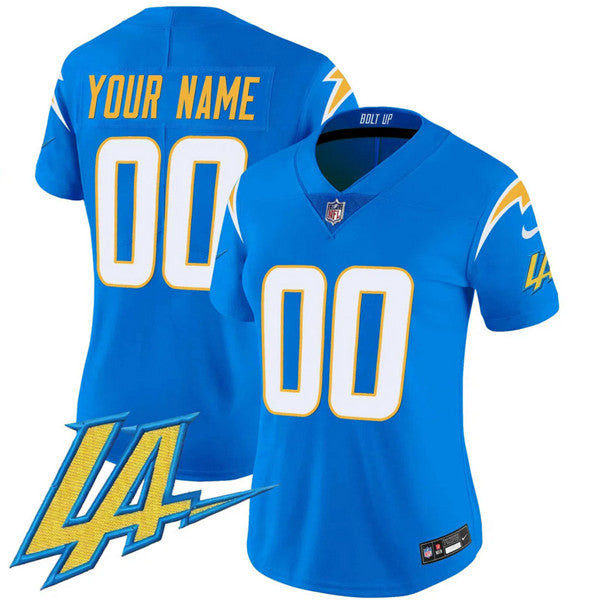 Jersey Los Angeles Chargers Customized Powder Blue 2024 FUSE V2 Limited Stitched