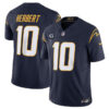Los Angeles Chargers #10 Justin Herbert Navy 2024 FUSE With 4 Star C Patch Jersey