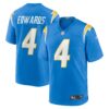 Gus Edwards Los Angeles Chargers Nike Game Jersey Powder Blue