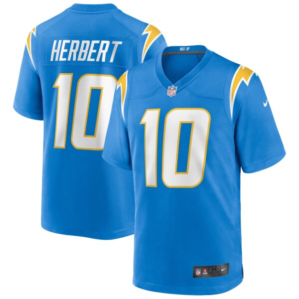 Justin Herbert Los Angeles Chargers Nike Player Game Jersey Powder Blue