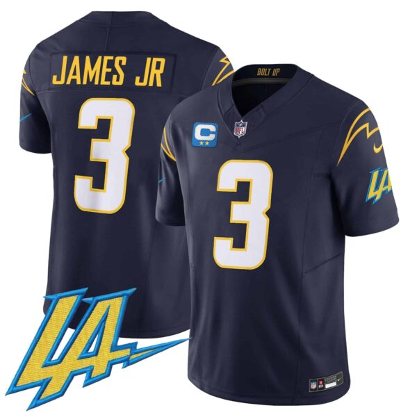 Men’s Chargers Vapor Limited Jersey V2 – All Stitched – Navy – Derwin James Jr.