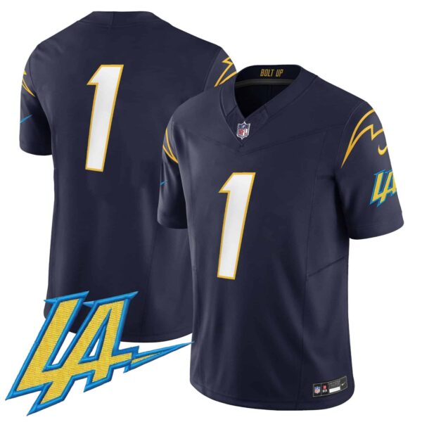 Men’s Chargers Vapor Limited Jersey V2 – All Stitched – Navy – #1 Team