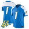 Men’s Chargers Vapor Limited Jersey V2 – All Stitched – Blue Alternate – #1 Team