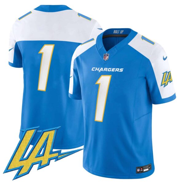 Men’s Chargers Vapor Limited Jersey V2 – All Stitched – Blue Alternate – #1 Team