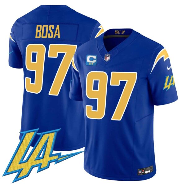 Men’s Chargers Vapor Limited Jersey V2 – All Stitched – Royal – Joey Bosa